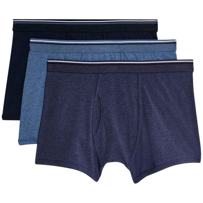 M&S Herren Baumwoll Stretch Cool & Fresh Melange Slips Blau Mix 2XL