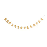 Gingerbread Card Bunting String, 2.5m Long, Festive Decoration