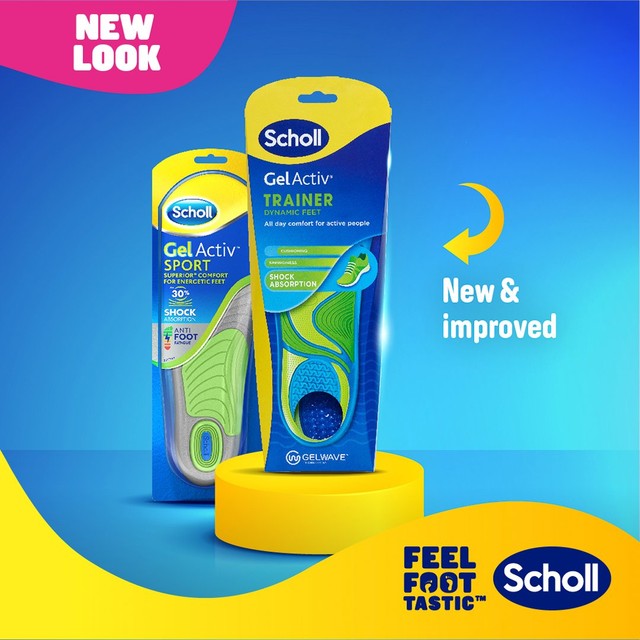 Scholl Gel Activ Trainer Insoles Large (British brand)