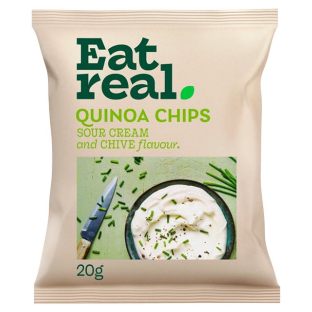 Eat Real Quinoa Sour Cream & Chive Chips 40g - British product