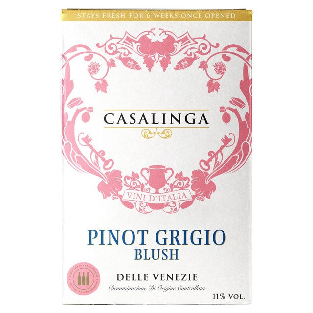 Casalinga Pinot Grigio Blush 2.25L bag in box - British product