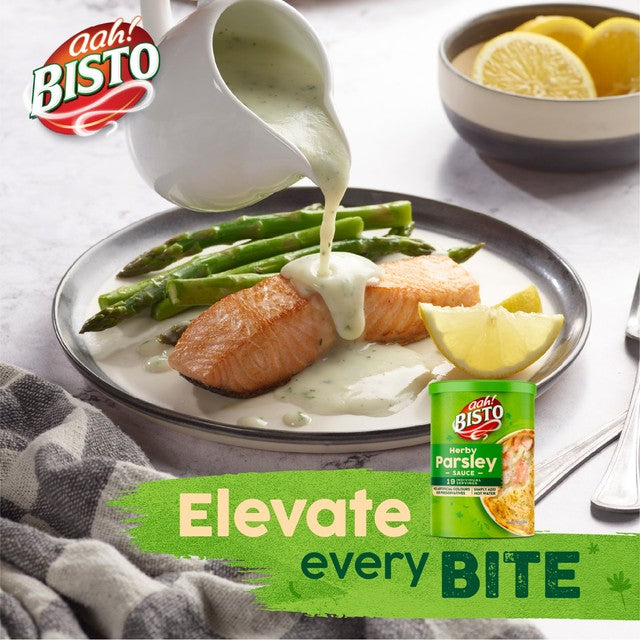 Bisto parsley sauce granules in a drum - British product