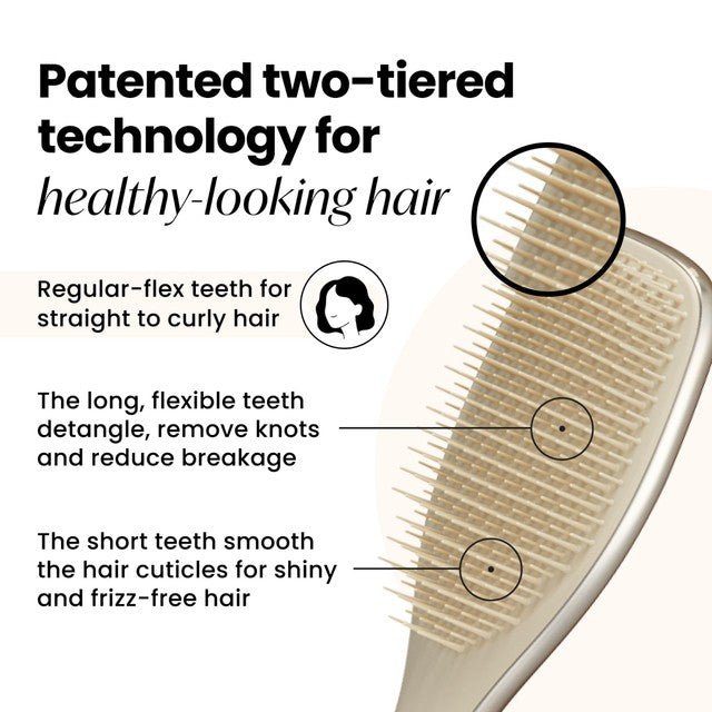Tangle Teezer Ultimate Detangler Chrome Champagne Gold hairbrush (British brand)