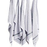 M&S checked terry tea towels light grey - British product