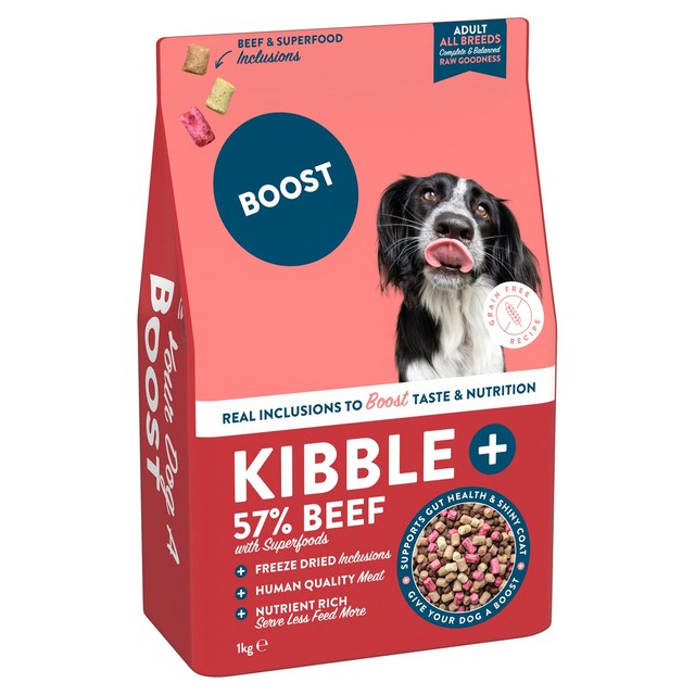 Boost Pet beef and superfood dry dog food 1kg - British product