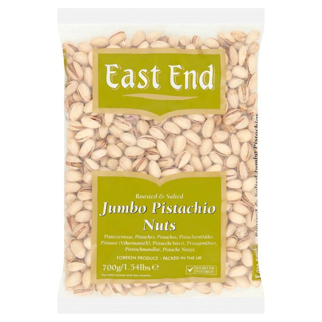 East End roasted and salted pistachio nuts 700g - British product