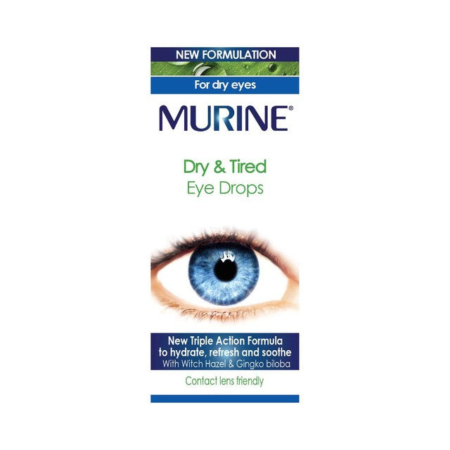 Murine eye drops for dry and tired eyes 15ml, imported from the UK