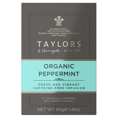 M&S Taylors Of Harrogate Organic Peppermint Teabags Herbal Tea 20 Pack- Buy online at McGrocer
