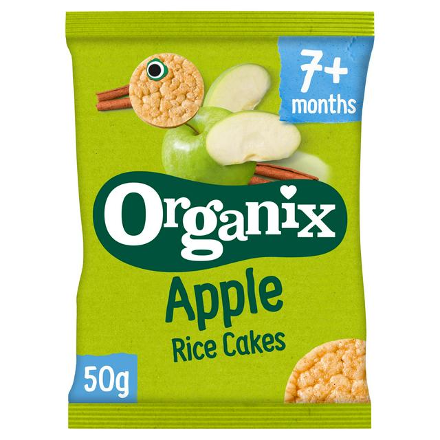 Organix Apple Organic Baby Finger Food Snack Rice Cakes 50g