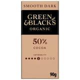 Green & Black's Smooth 50% dark chocolate bar 90g, UK version