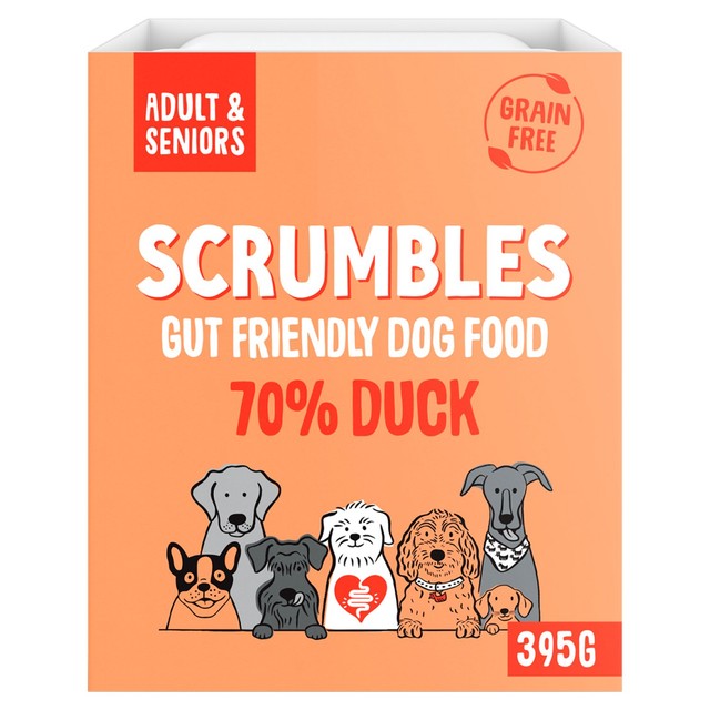 Scrumbles grain free duck wet dog food 395g (British brand)