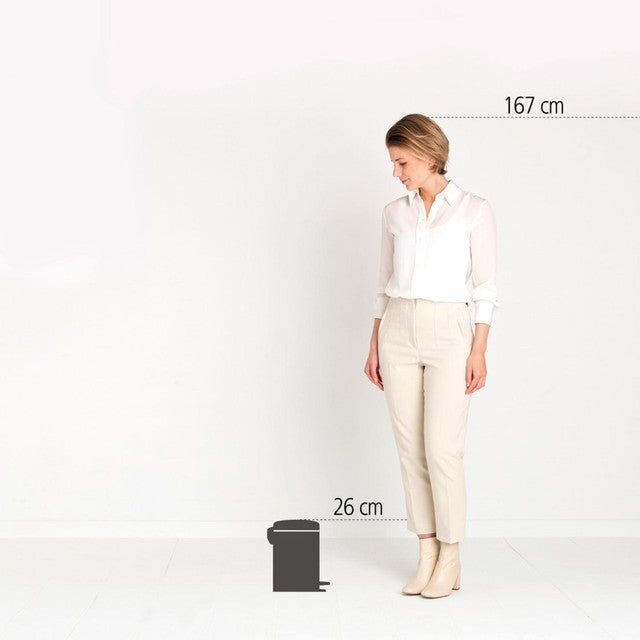 Brabantia mineral concrete grey pedal bin 3 litre - British product