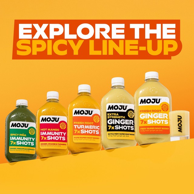 Moju Hot Mango Immunity Shot 420ml, imported from the UK