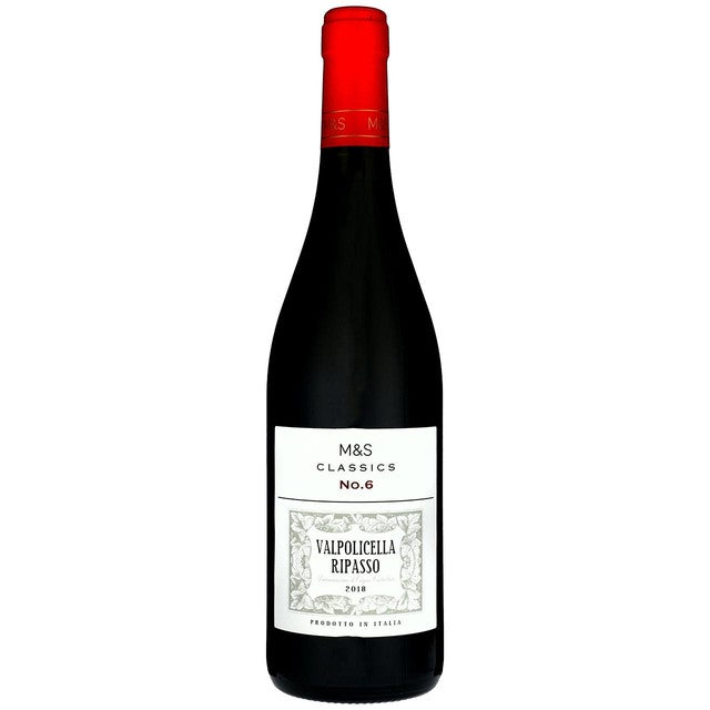 M&S Valpolicella Ripasso red wine 75cl, imported from the UK