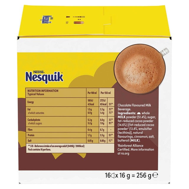 Nescafe Dolce Gusto Nesquik chocolate capsules 16 pack, imported from the UK