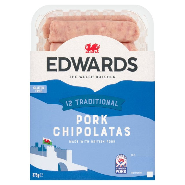 Edwards Pork Chipolatas 375g - British product