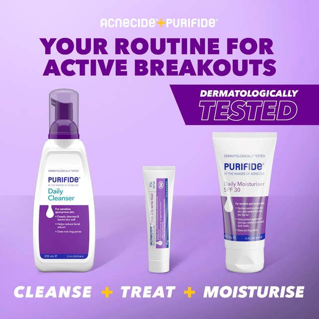 Acnecide spot treatment gel with benzoyl peroxide 15g - British product