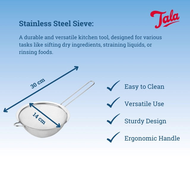 Tala stainless steel kitchen sieve 14cm (British brand)