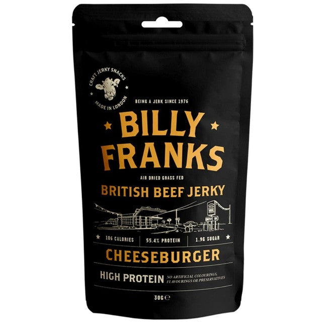 Billy Franks cheeseburger beef jerky 30g - British product