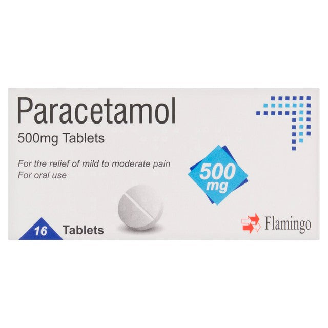 Flamingo Pharma paracetamol tablets 16 per pack - British product