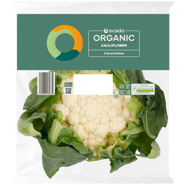 Fresh Ocado Organic Cauliflower, imported from the UK