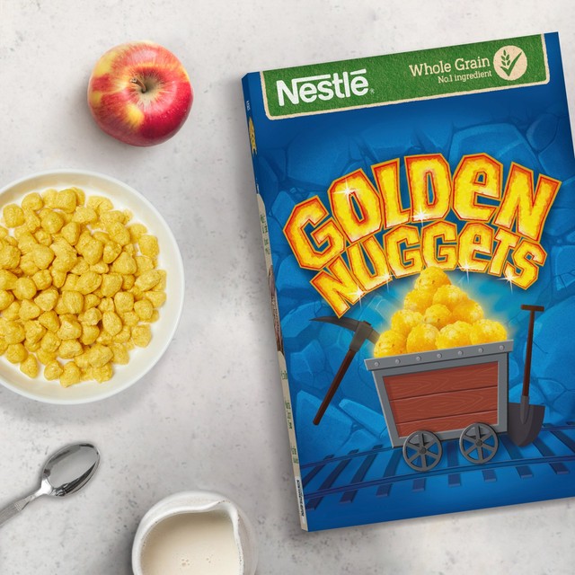 Nestle Golden Nuggets honey breakfast cereal 375g, UK version