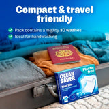 OceanSaver non-bio laundry detergent sheets 60 pack, imported from the UK