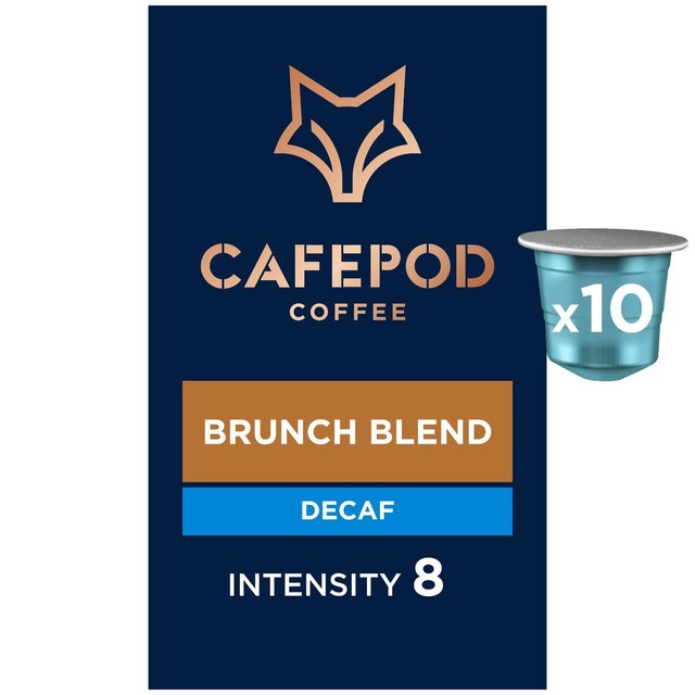 CafePod decaf brunch blend coffee pods 10 pack - British product