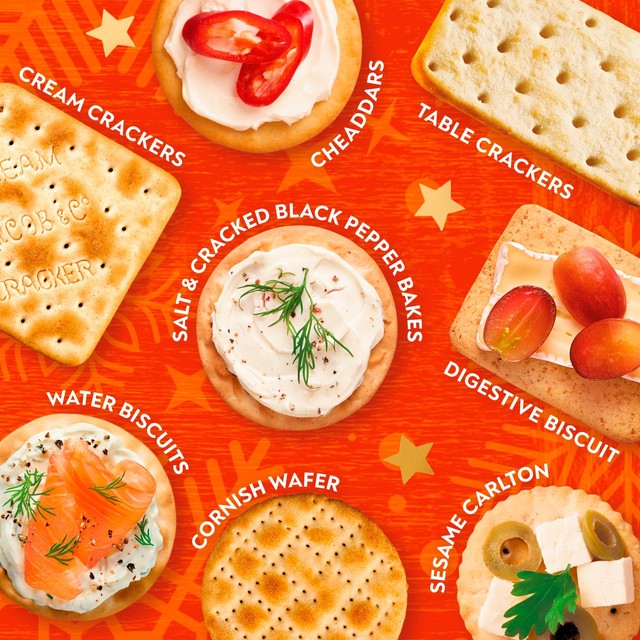 Jacob's Biscuits for Cheese 8 Variety Assortment 300g, imported from the UK
