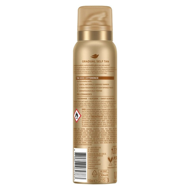 Dove Summer Revived gradual tanning mousse medium to dark 150ml - British product
