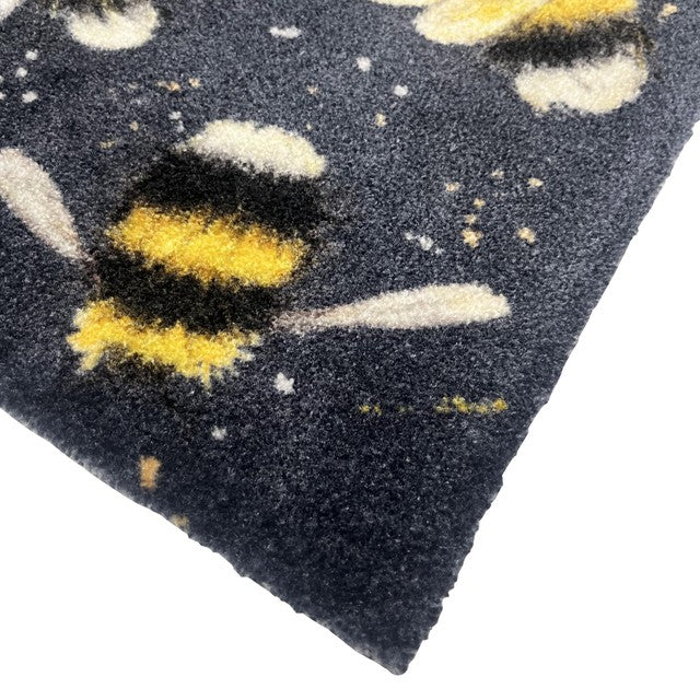 Mighty Mats Bree Merryn Bees washable doormat 50x75cm - British product