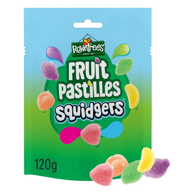 Rowntree's Fruit Pastilles Squidgers 120g, imported from the UK