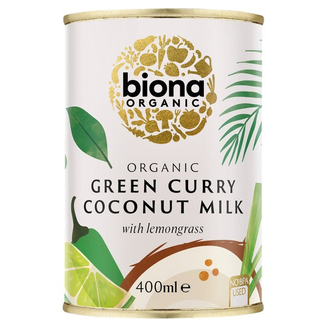 Biona green curry coconut milk 400ml - British product