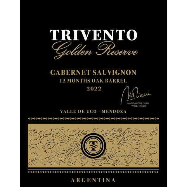 Trivento red wine Cabernet Sauvignon 75cl (British brand)