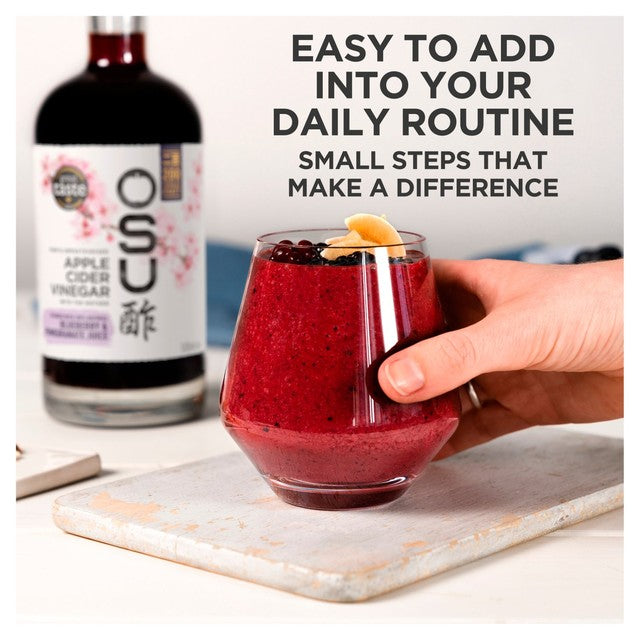 OSU Apple Cider Vinegar Blueberry & Pomegranate 500ml, imported from the UK