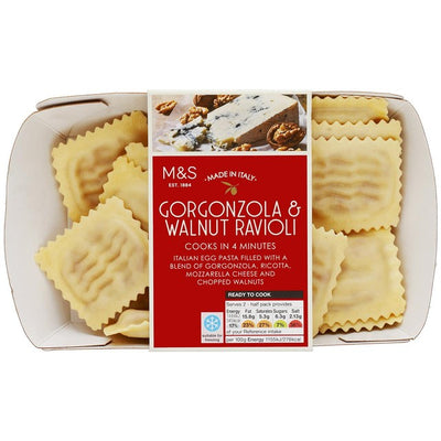 رافيولي جورجونزولا والجوز من M&S، معكرونة محشوة، 250 جرام