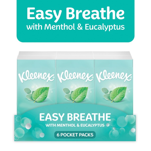 Kleenex Easy Breathe tissues 6 pack, UK version