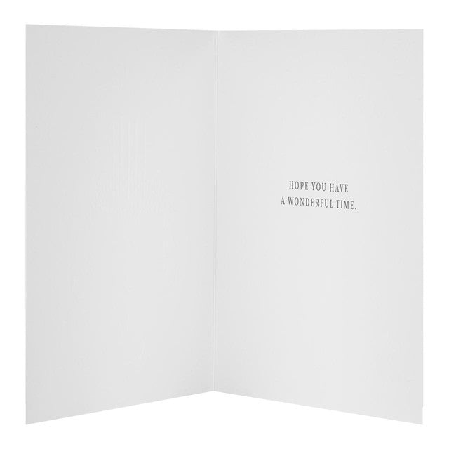 M&S Cake & Candles Birthday Card 15x15cm, imported from the UK