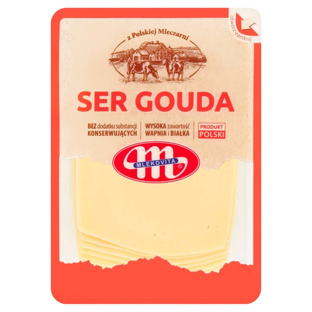 Mlekovita Gouda cheese slices 150g, imported from the UK