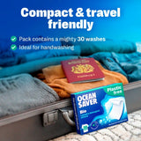 OceanSaver plastic free laundry sheets 30 washes, imported from the UK