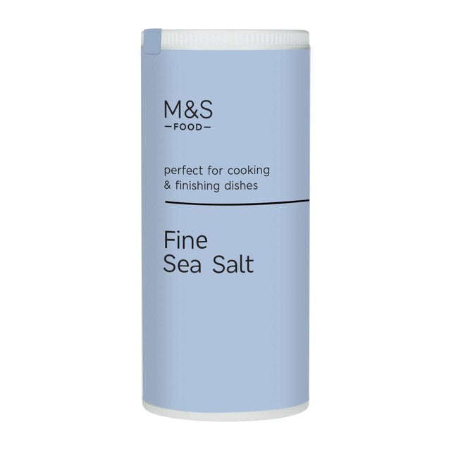 M&S fine sea salt 220g, imported from the UK