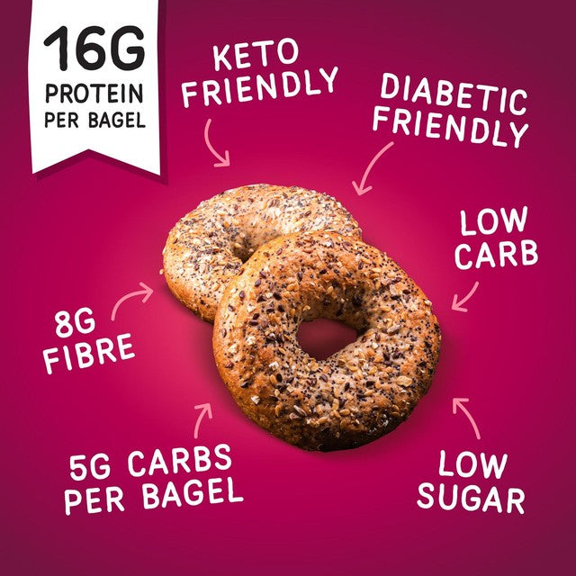 Fitbakes high protein keto bagels pack of 2 - British product