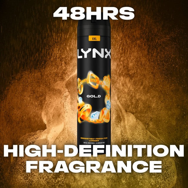 Lynx Gold deodorant body spray 250ml, UK version