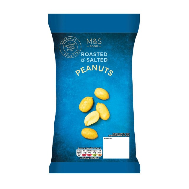 M&S roasted and salted peanuts 200g, imported from the UK