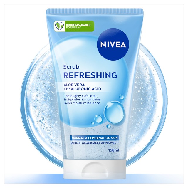 Nivea gentle exfoliating face scrub 150ml, imported from the UK