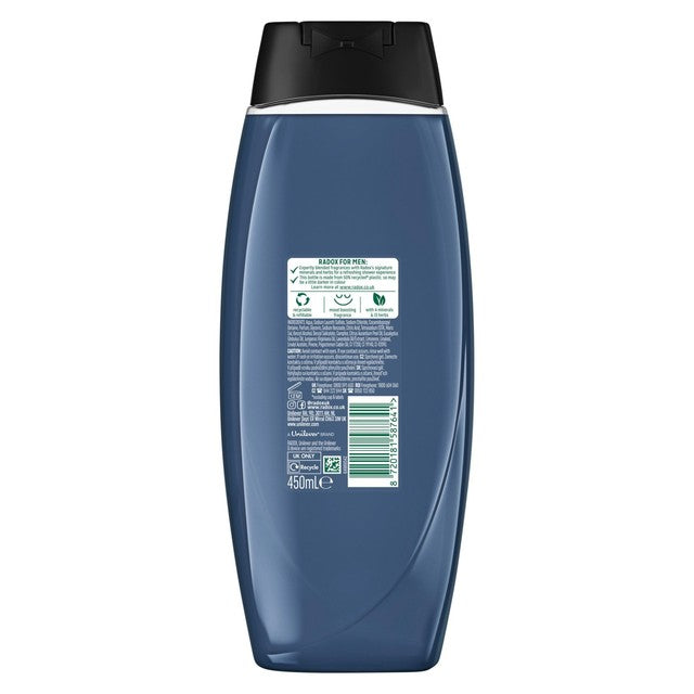 Radox Feel Energised 2-in-1 Shower Gel & Shampoo 450ml, imported from the UK