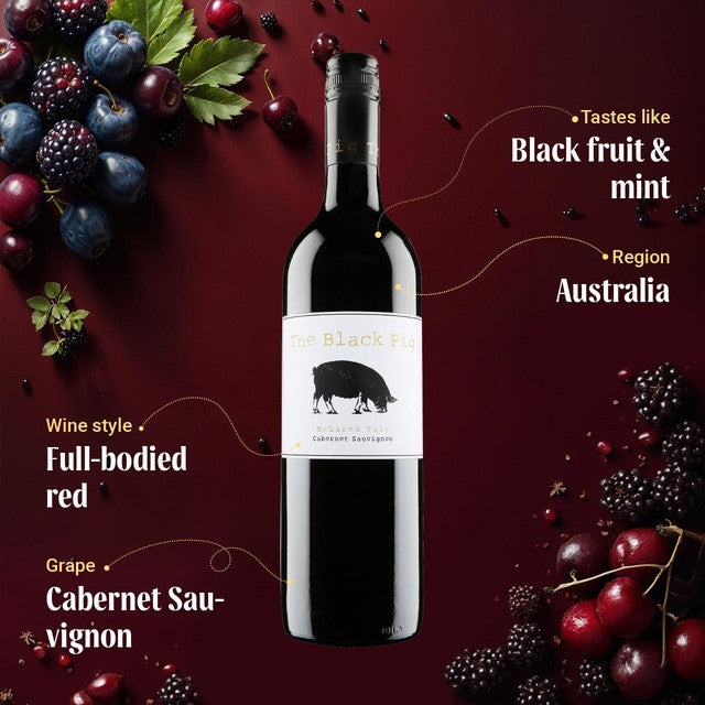 Virgin Wines The Black Pig Cabernet Sauvignon red wine 75cl (British brand)