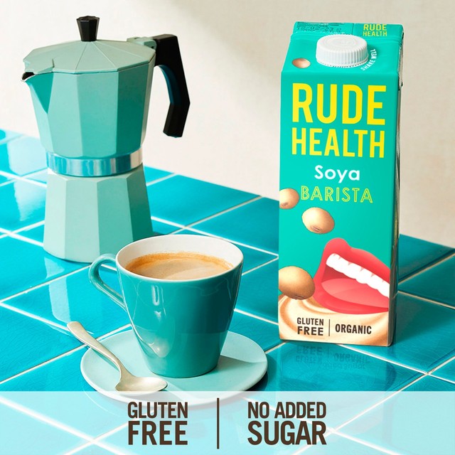 Rude Health Organic Soya Barista Drink 1L, imported from the UK