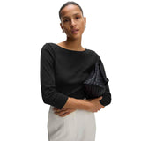 M&S Women's Cotton Top Black Size 14, imported from the UK