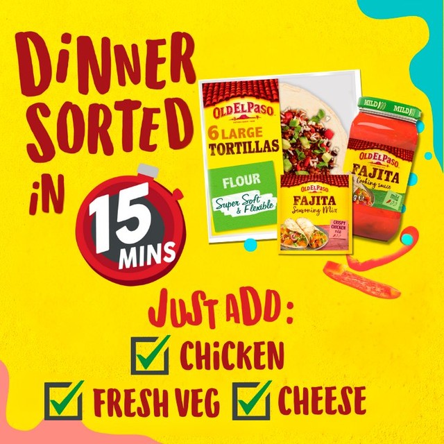 Old El Paso crispy chicken fajita seasoning mix 85g, imported from the UK